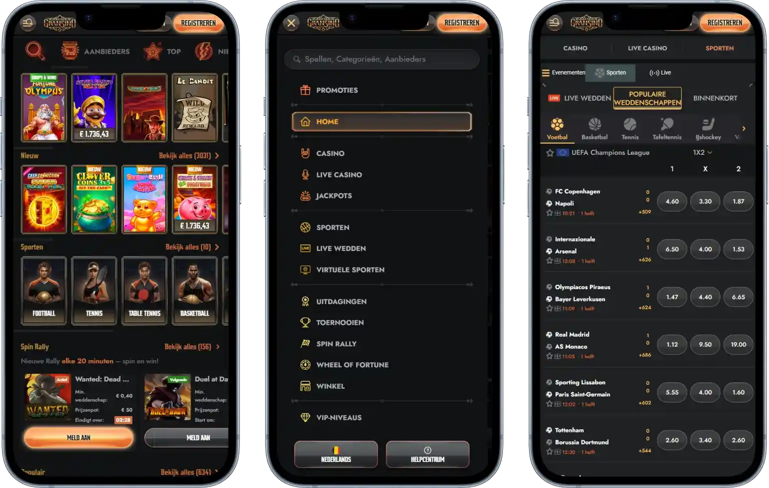 Gransino Mobiel Gebruik