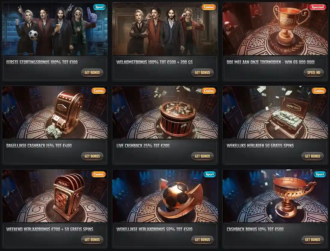 Gransino Bonussen en Promoties