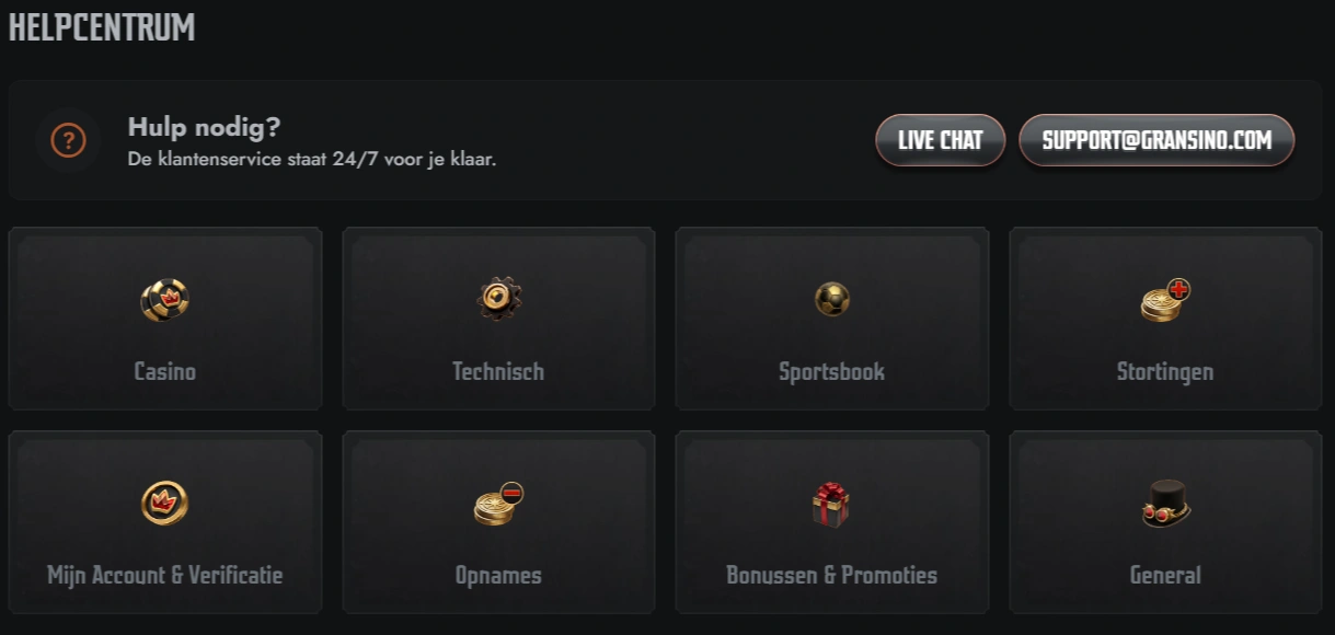 Gransino Klantenservice